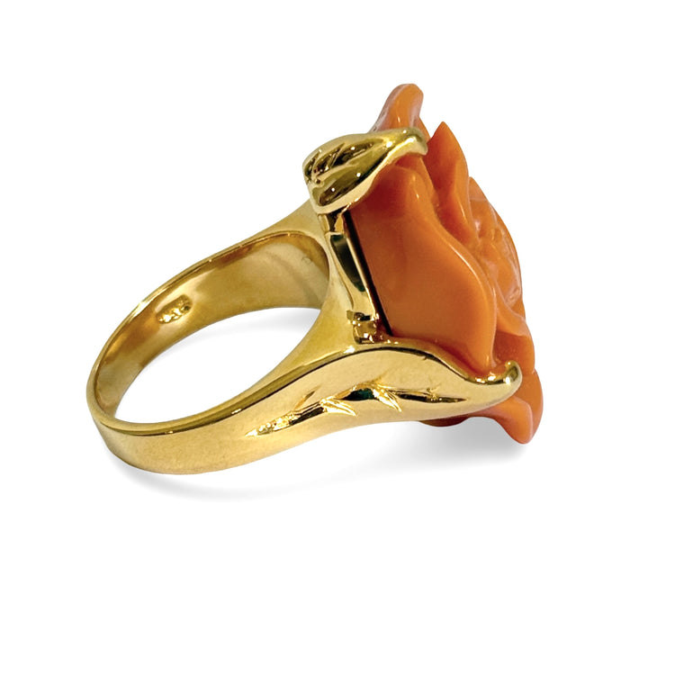 CORAL ROSE RING