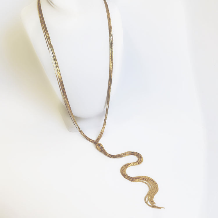 LONG LIQUID LARIAT SILVER OR GOLD