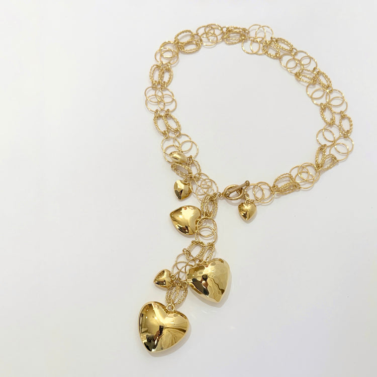 CHAINS OF LOVE NECKLACE GOLD OR SILVER