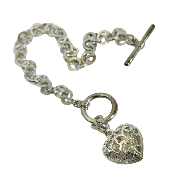 CHARMED HEART TOGGLE BRACELET