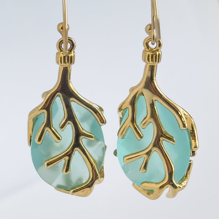 SEAGLASS DEW DROP EARRINGS