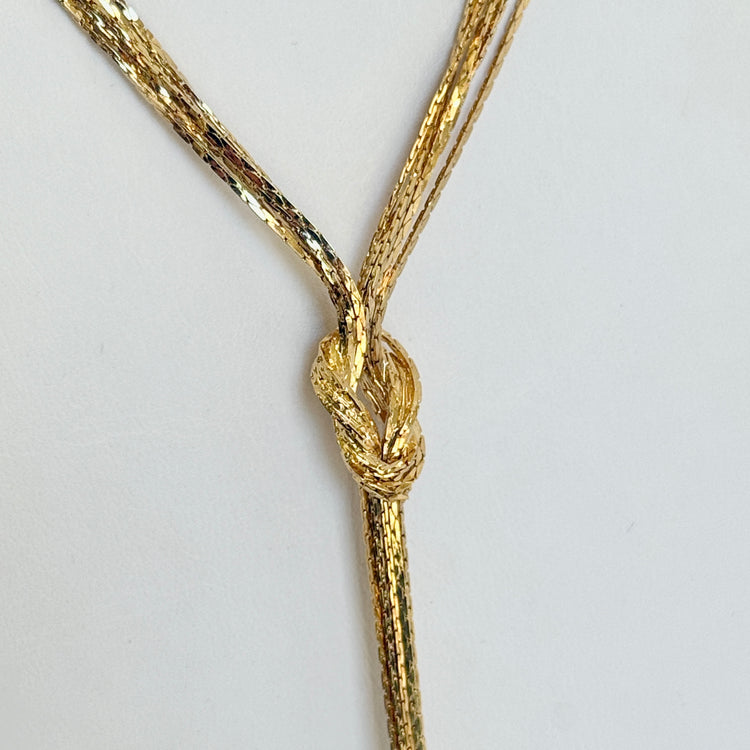 LONG LIQUID LARIAT SILVER OR GOLD