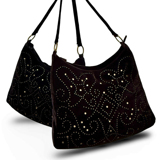 THE LENNY VELVET SHOULDER BAG