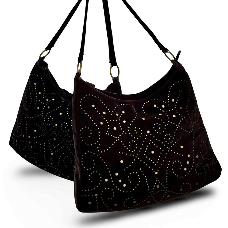 THE LENNY VELVET SHOULDER BAG