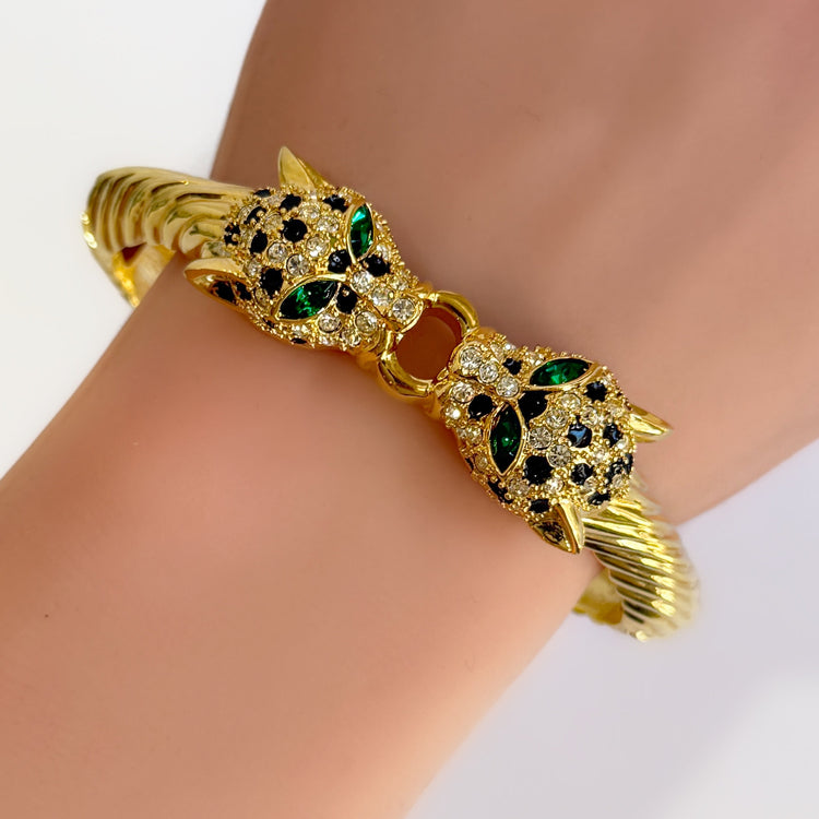 DOUBLE LEOPARD BANGLE