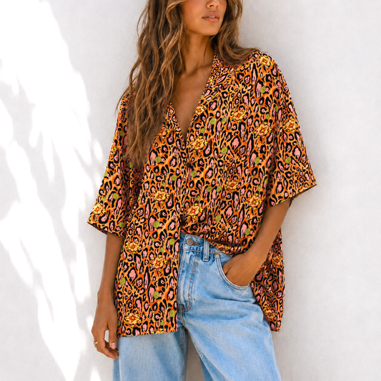 THE LEOPARD BOYFRIEND SHIRT
