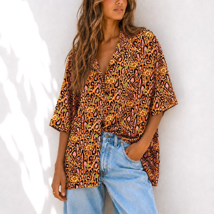 THE LEOPARD BOYFRIEND SHIRT
