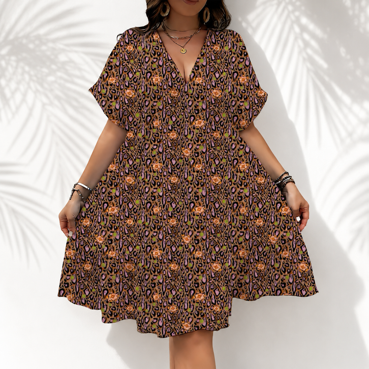 THE EASY BREEZY LEOPARD LOTUS BLOSSOM DRESS