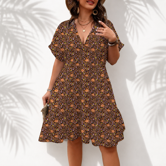 THE EASY BREEZY LEOPARD LOTUS BLOSSOM DRESS