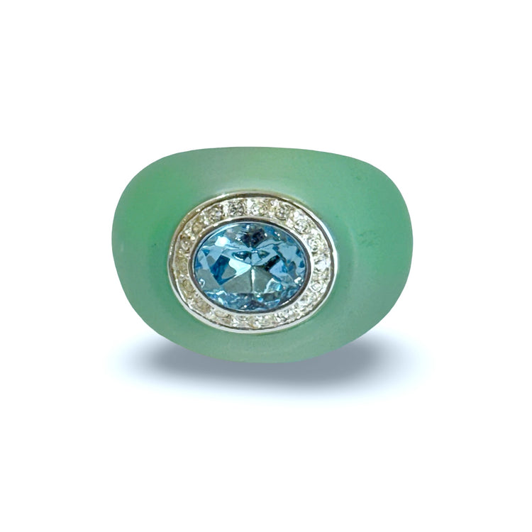 FROSTED LUCITE RING