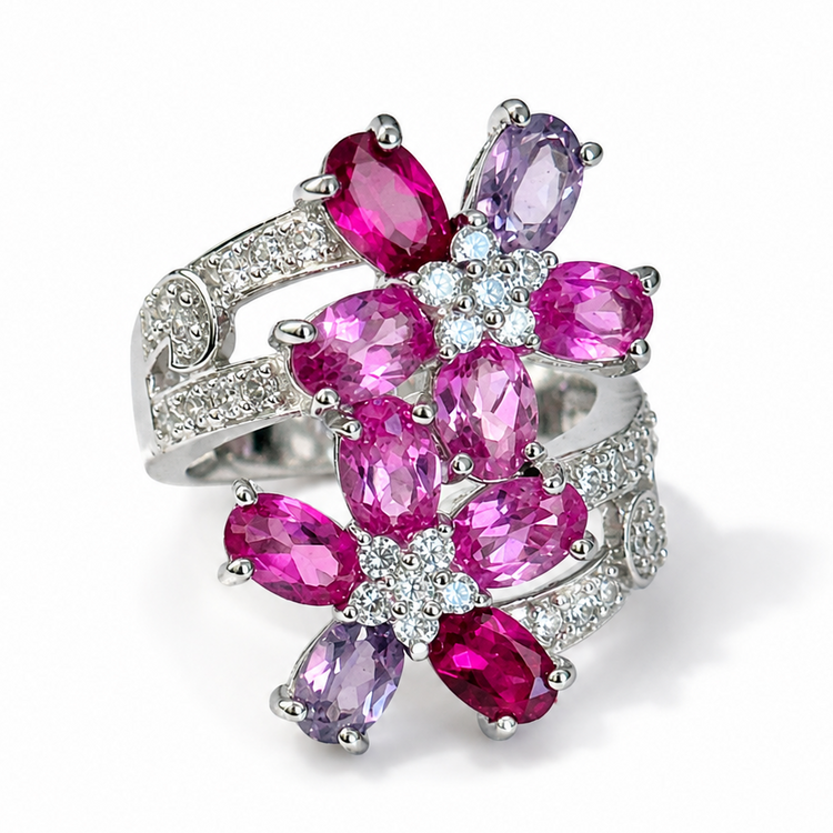 LUCKY FLOWER DUET RING