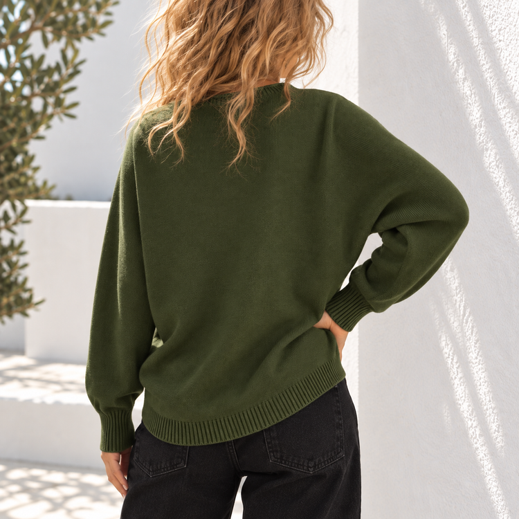 THE MALIBU SWEATER  -  OLIVE