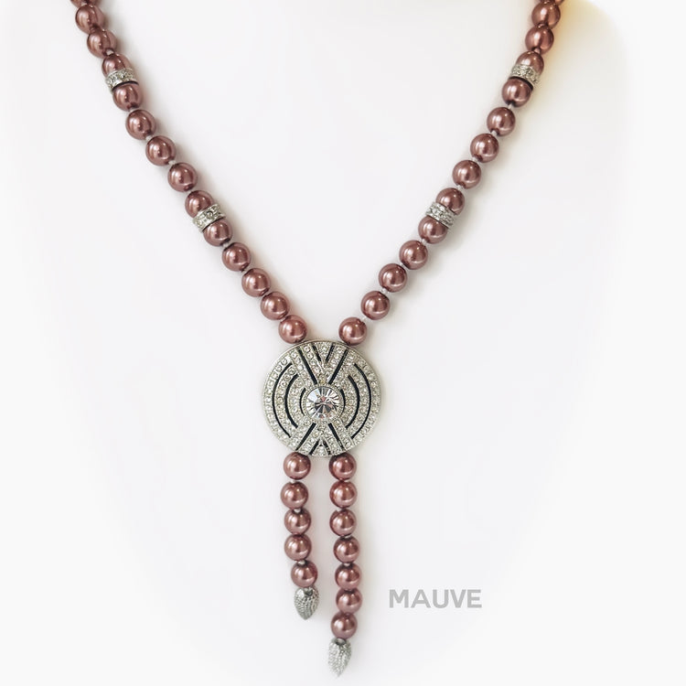 RHINESTONE COWBOY BOLO TIE NECKLACE