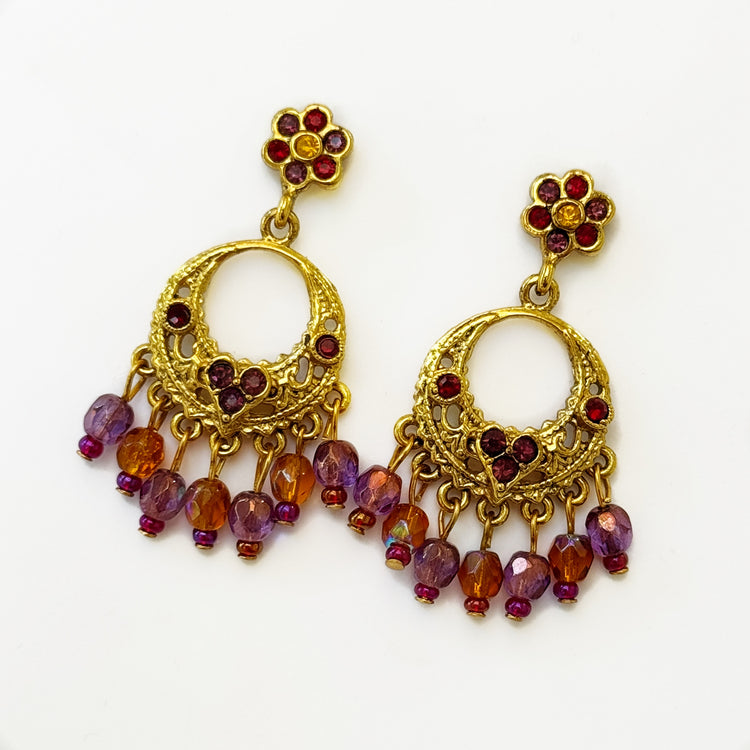 MIDNIGHT AT THE OASIS EARRINGS FUCHSIA