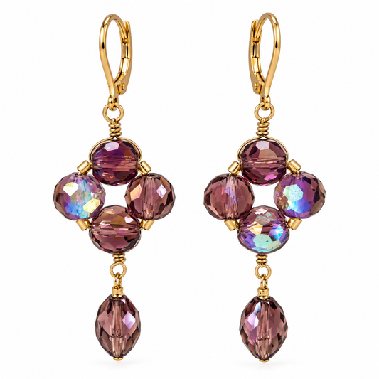 AURORA AMETHYST NECKLACE & EARRING SET