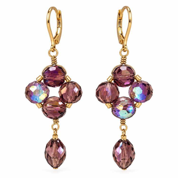 AURORA AMETHYST NECKLACE & EARRING SET