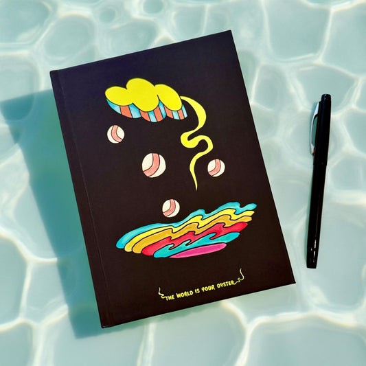 THE WORLD IS YOUR OYSTER HARDCOVER JOURNAL