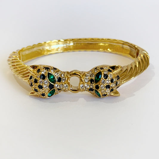 DOUBLE LEOPARD BANGLE