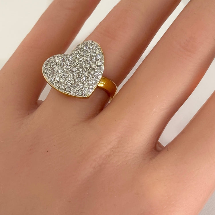 LOVE RING -2 TONE OR SILVER