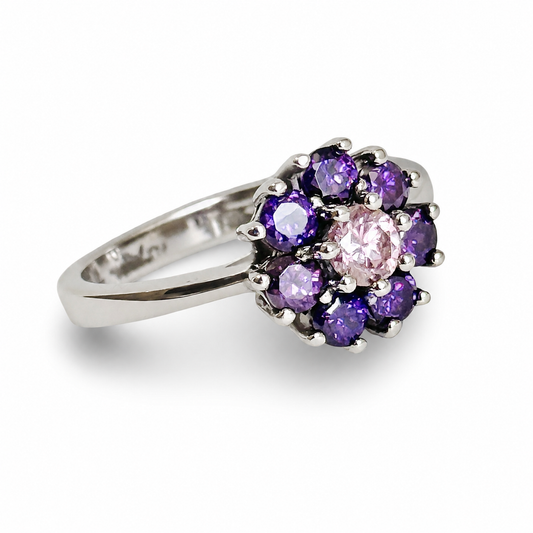 PETITE PURPLE PETALS RING