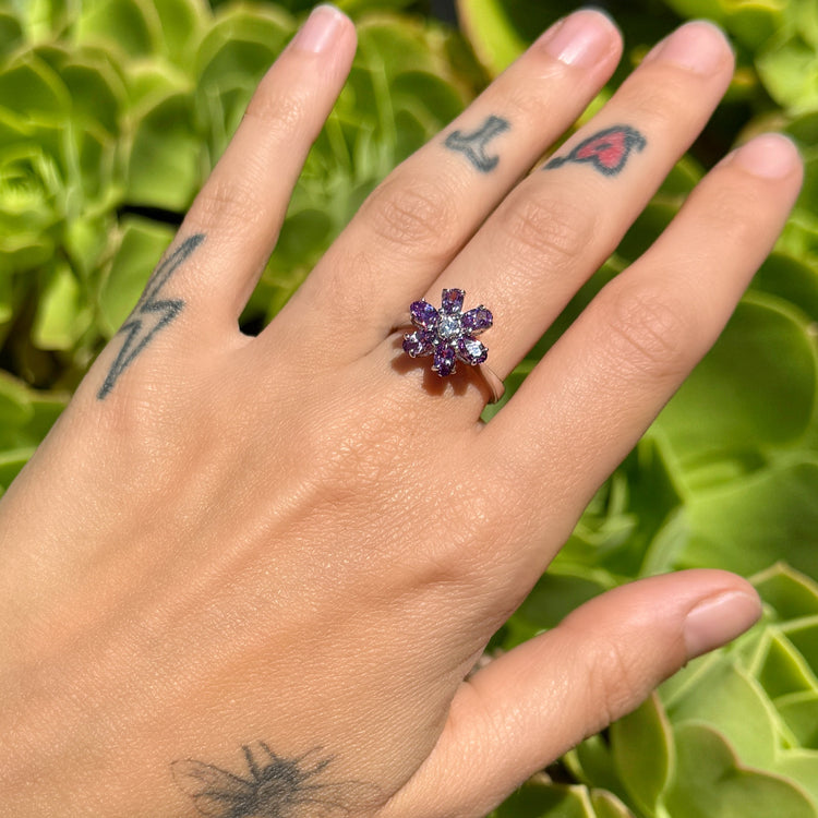 PURPLE DAISY RING
