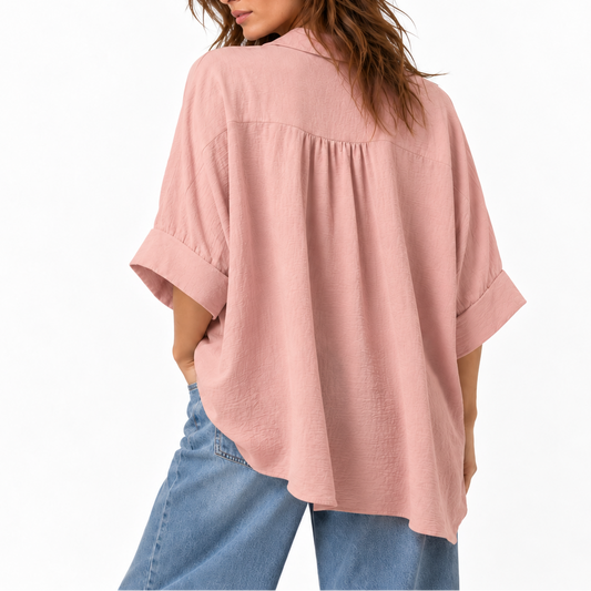 THE CAMDEN BLOUSE  - DESERT ROSE