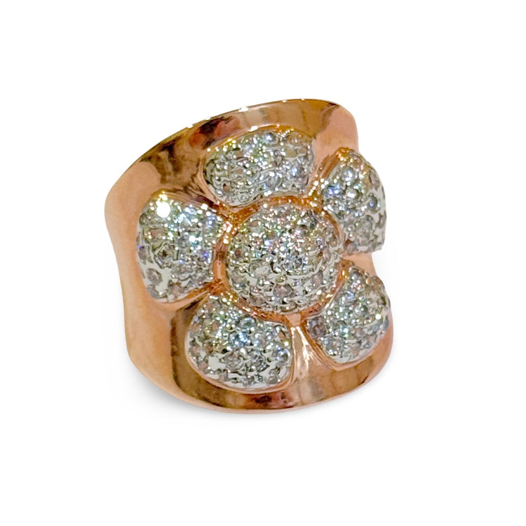 DAISY PAVÉ RING ROSE GOLD