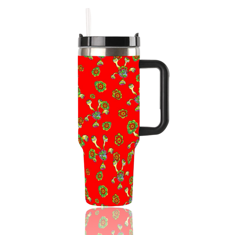 40 OUNCE SATURDAY IN THE PARK INSULATED STAINLESS STEEL TUMBLER WITH STRAW