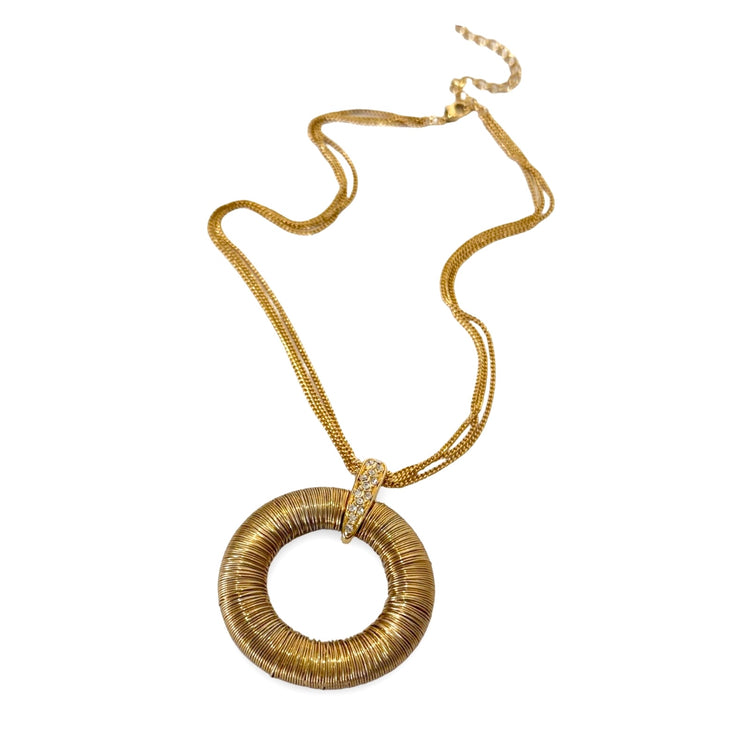 SHINE ON YOU CRAZY DIAMOND TRIPLE CHAIN PENDANT NECKLACE