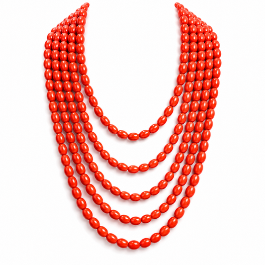 TANGERINE MULTISTRAND NECKLACE