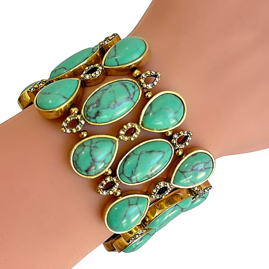 CALIFORNIA VERDE STRETCH CUFF GOLD