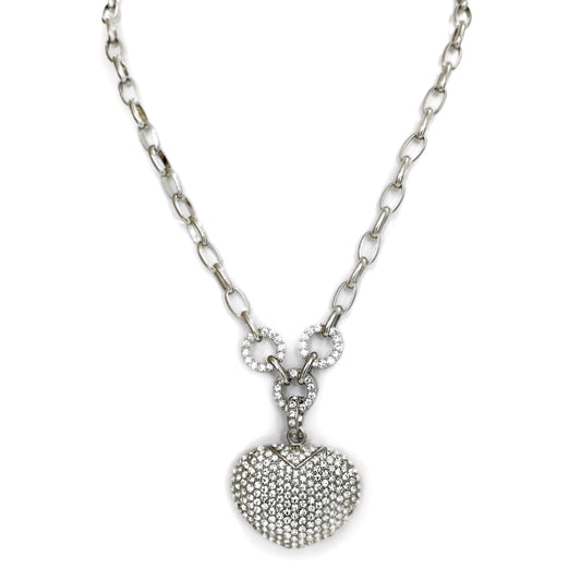 TWO OF HEARTS DOUBLE SIDED 3 WAY ENHANCER NECKLACE