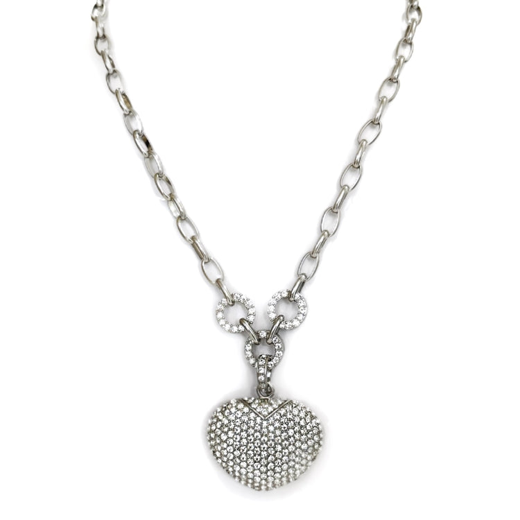 TWO OF HEARTS DOUBLE SIDED 3 WAY ENHANCER NECKLACE