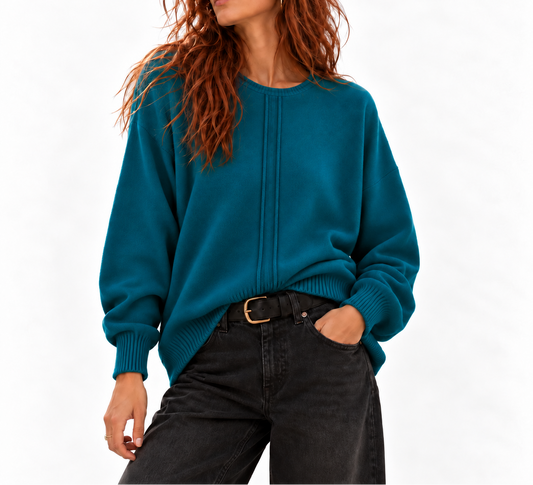 THE MALIBU SWEATER  -  PEACOCK