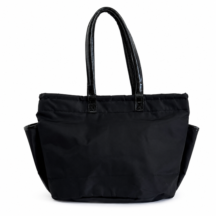 THE BLACK CROCO CARRYALL