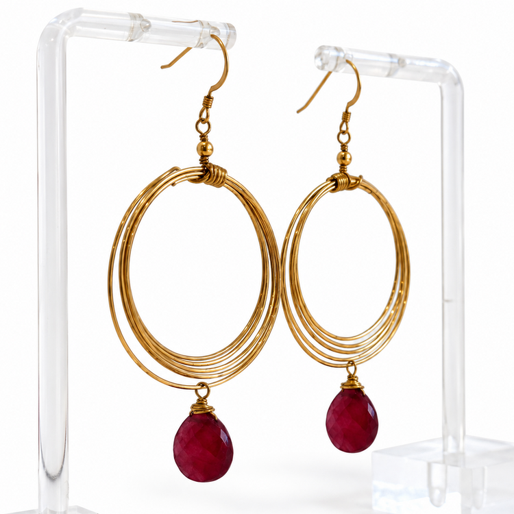 CRANBERRY DROP HOOPS