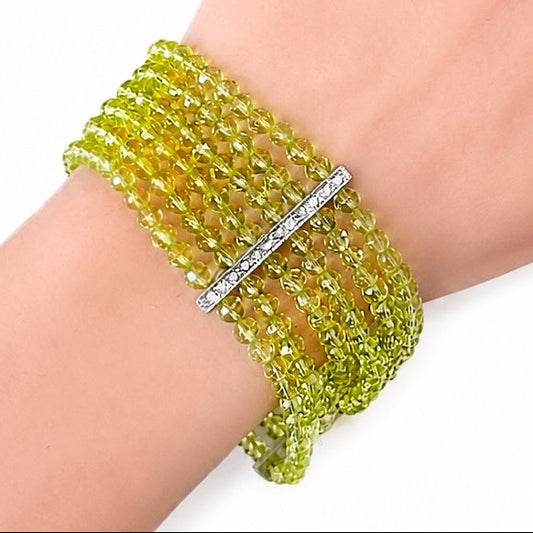ABSINTHE CRYSTAL & PAVÉ STRETCH BRACELET