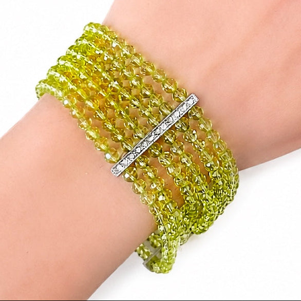ABSINTHE CRYSTAL & PAVÉ STRETCH BRACELET