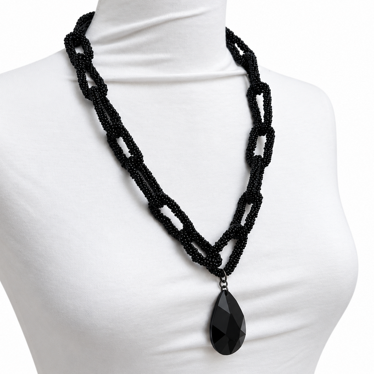 THE BEADED CHAINS - BLACK