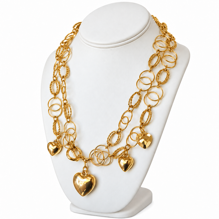 BALL & CHAIN NECKLACE - GOLD