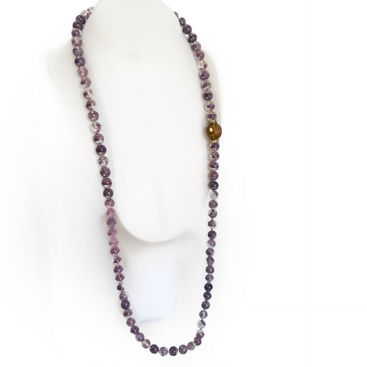 AMETHYST BROOCH NECKLACE