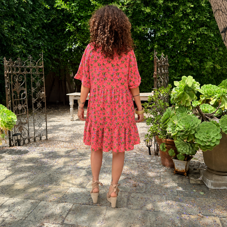 THE EASY BREEZY PERSIMMON BUTTERFLY DRESS