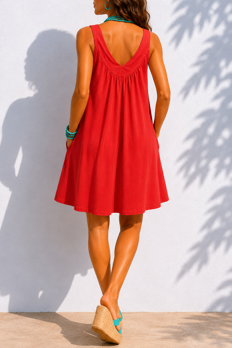 SWING SWING DRESS PERSIMMON
