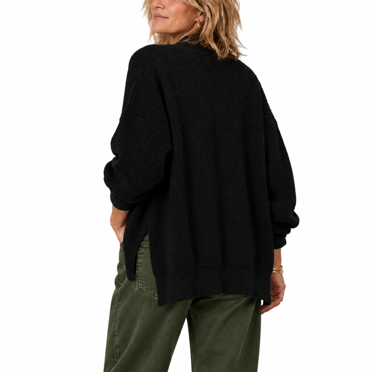 THE BLACK BISCOTTI CARDIGAN