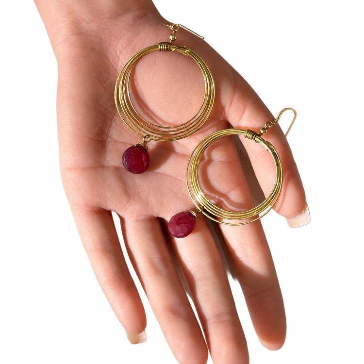 CRANBERRY DROP HOOPS