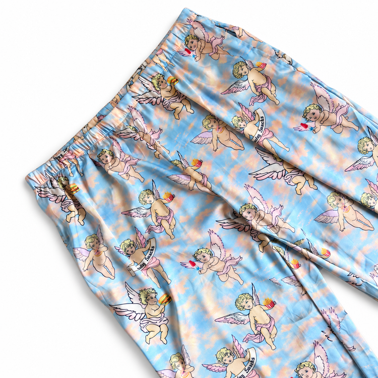 THE SUNDAY SNACKS SATIN PAJAMA PANTS