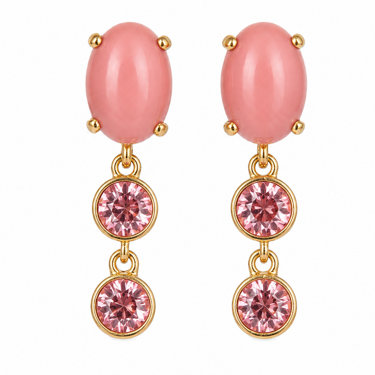 LA SIRENA ANGEL SKIN CORAL EARRINGS