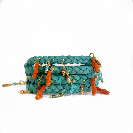 THE STEVIE CHARM BRACELET- DOWN BY THE SEASIDE BLUE