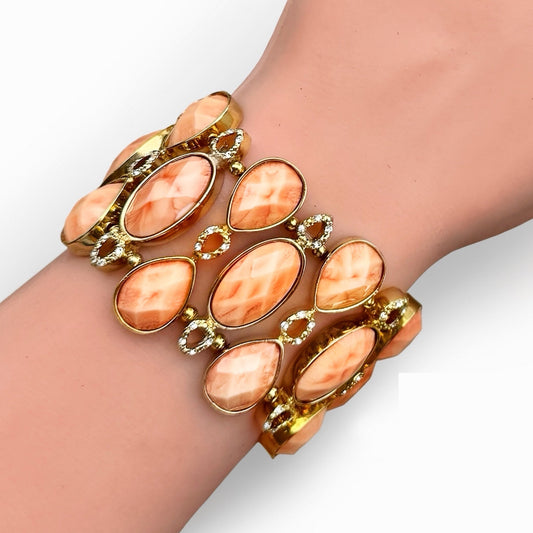 CORAL BLUSH STRETCH BRACELET