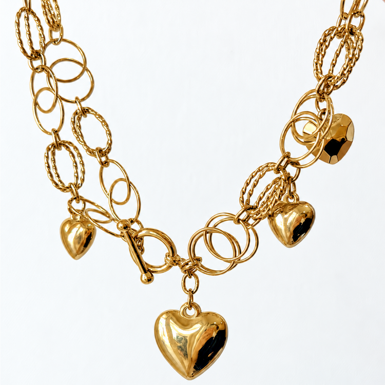 BALL & CHAIN NECKLACE - GOLD